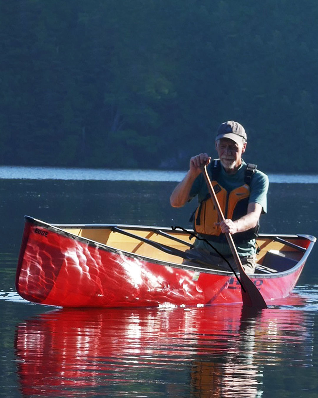 H2O Canoe Company Slideshow - Paddling Red Canoe Solo